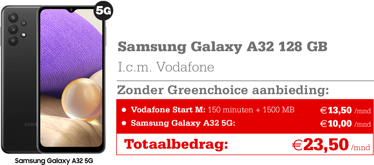 Samsung A32 zonder korting