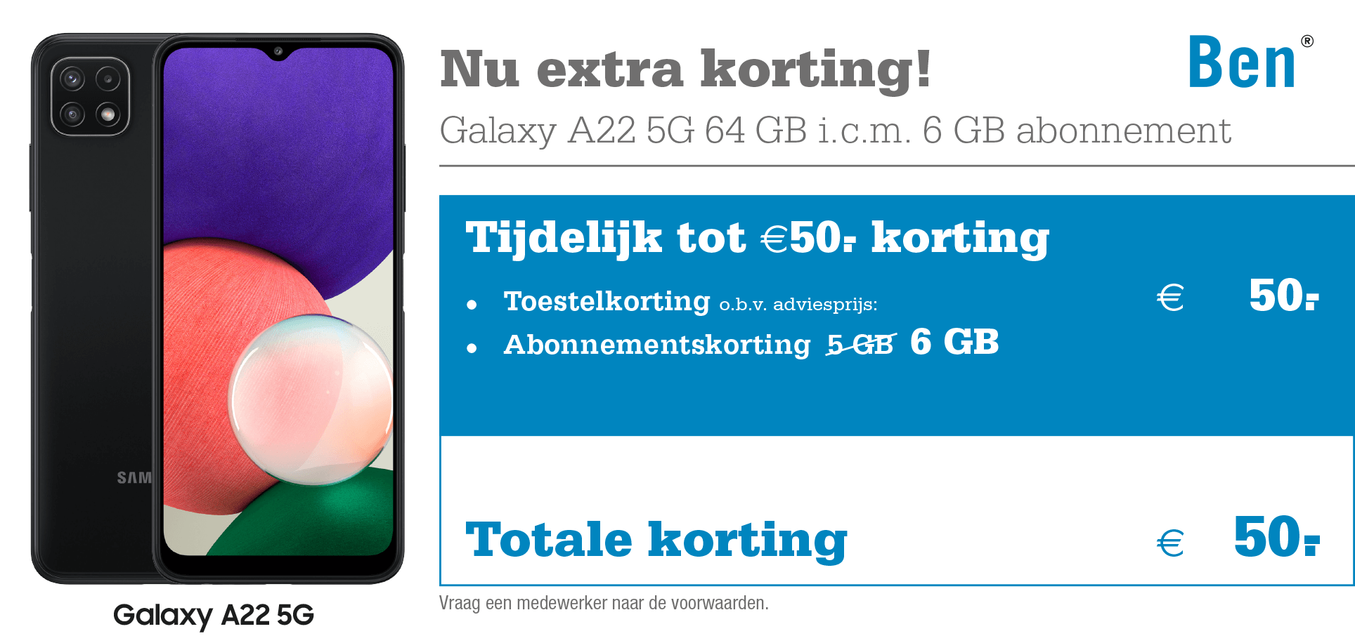 Ben Samsung Galaxy A22 aanbieding