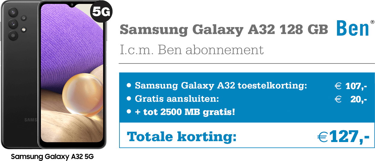 Samsung Galaxy A32 met Ben-abonnement