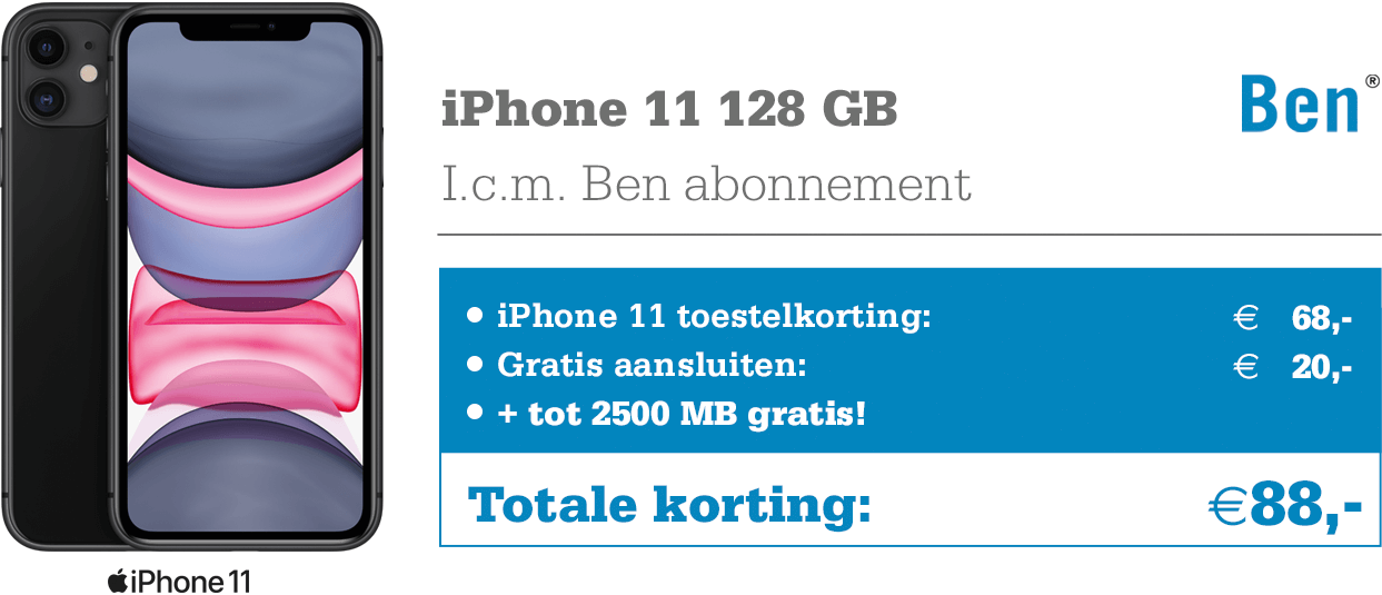 iPhone 11 met Ben-abonnement