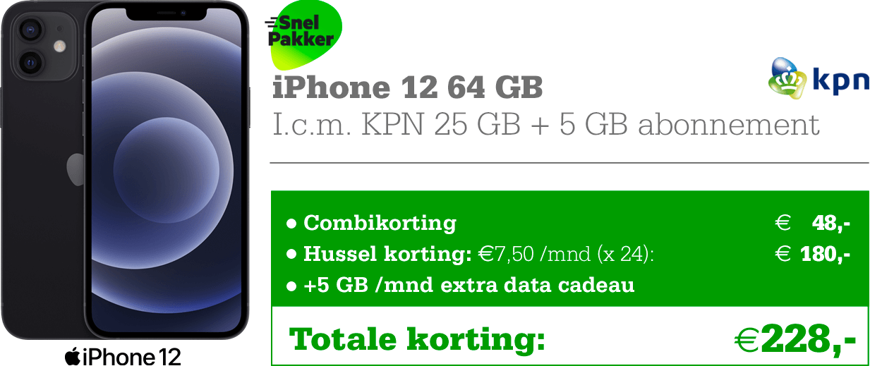 KPN Snelpakker weken Apple iPhone 12