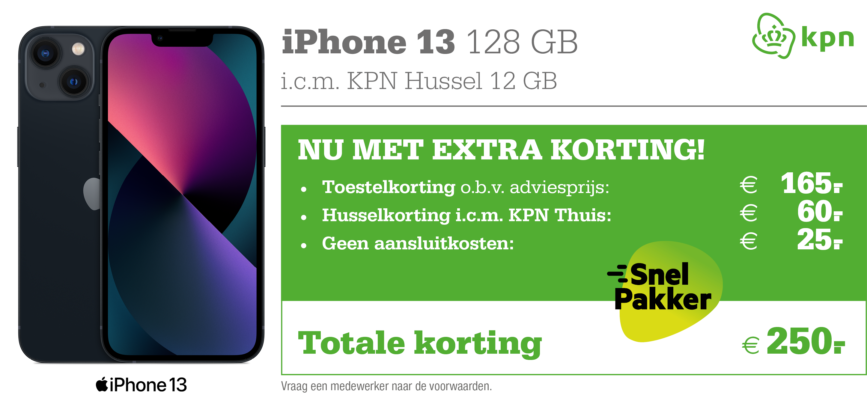 iPhone 13 kortingstabel KPN
