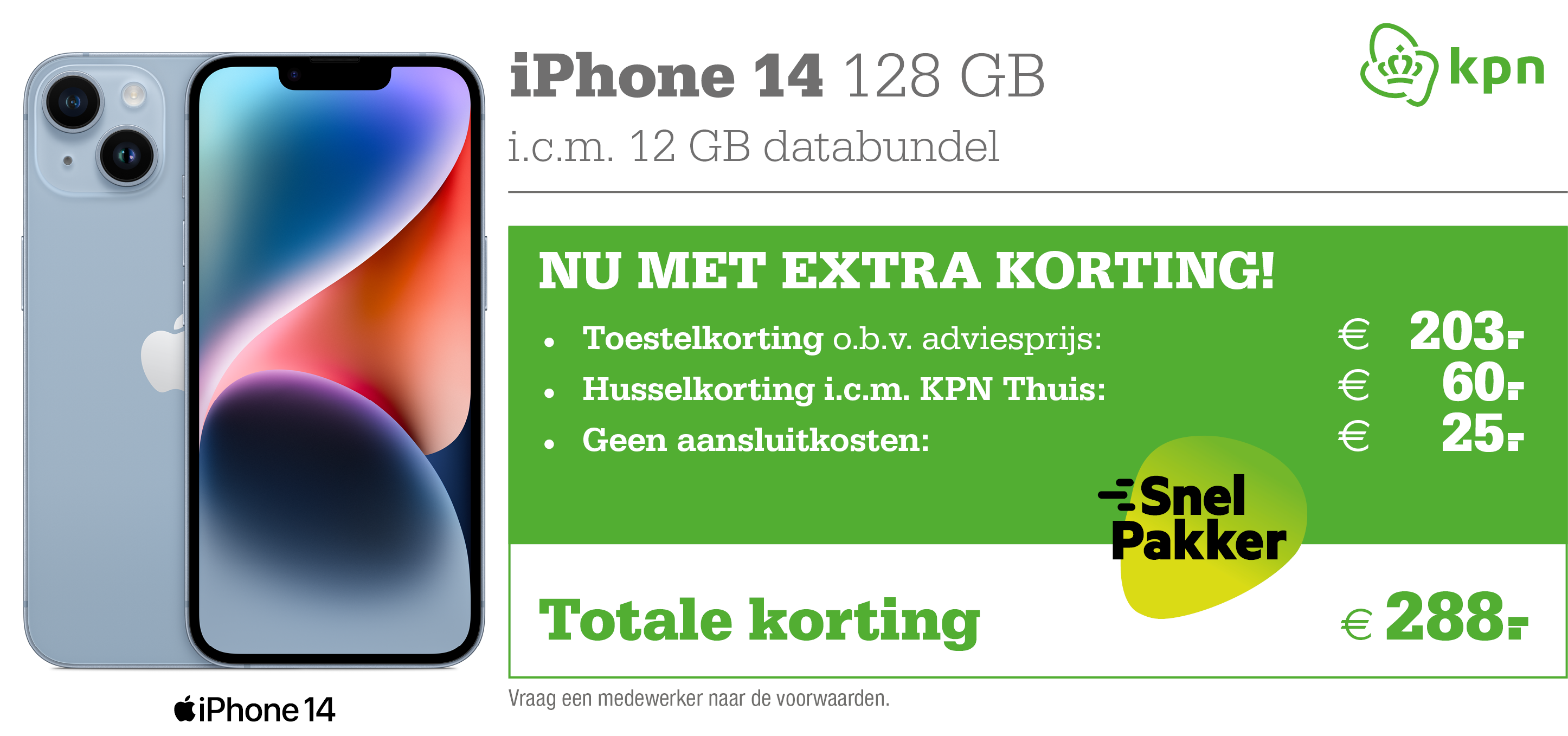 iPhone 14 kortingstabel KPN