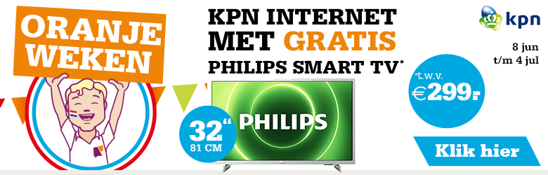 Oranjeweken KPN Breedband TV, soundbar of korting