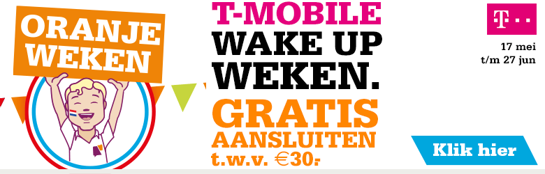 Oranjeweken T-Mobile Thuis gratis aansluiten