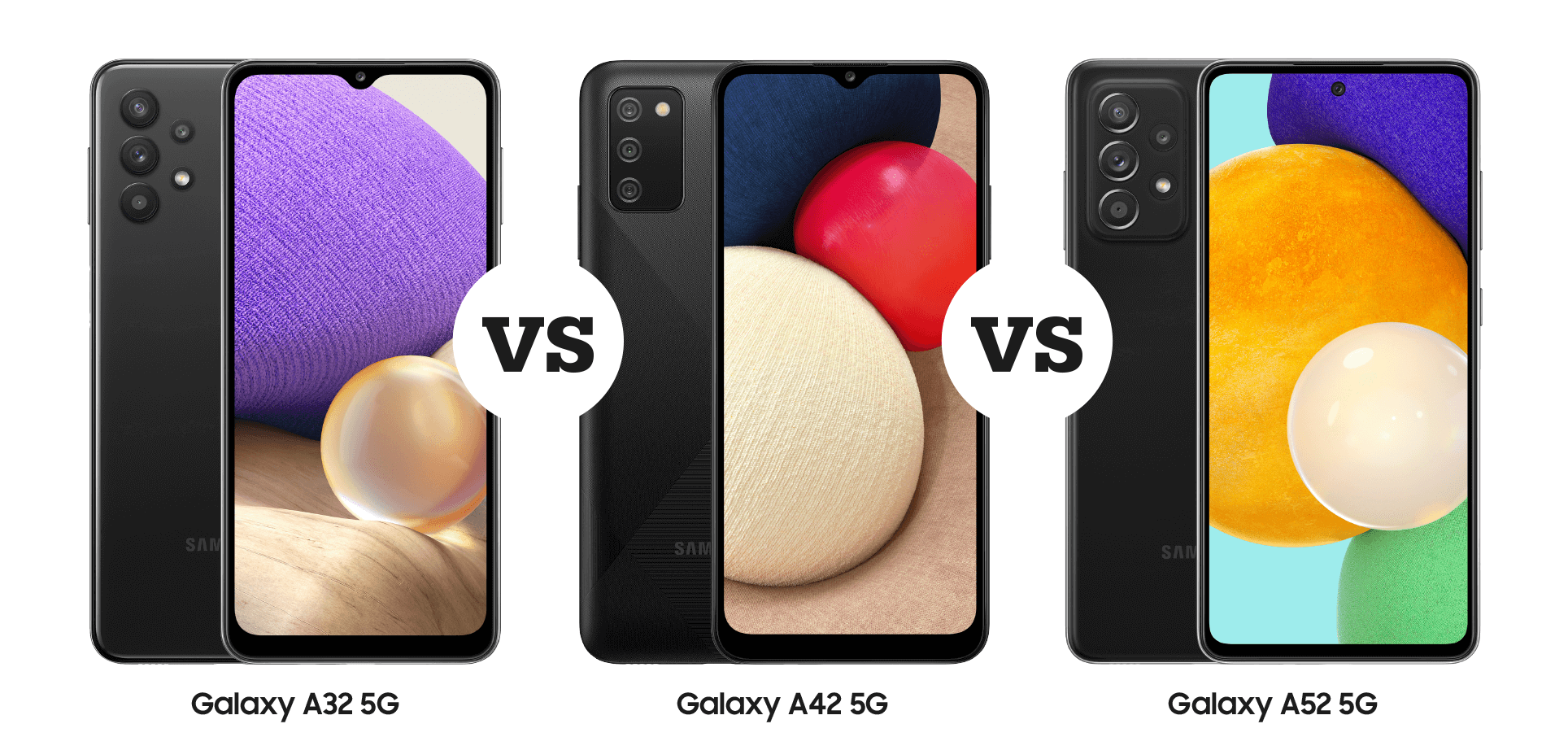 Samsung Galaxy A32 vs Samsung Galaxy A42 vs Samsung Galaxy A52