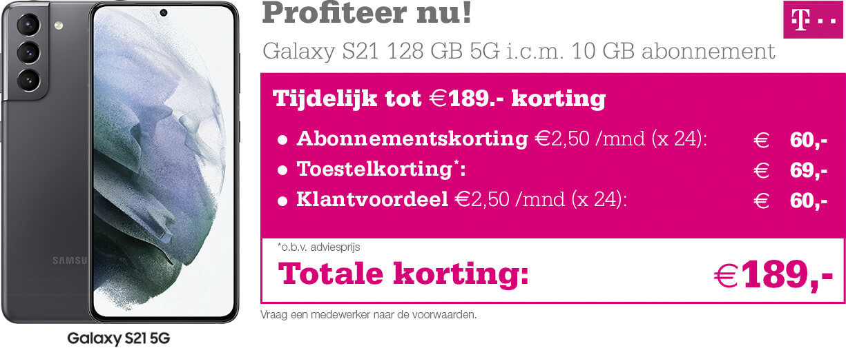 T-Mobile abonnement 10 GB: nu met korting | Telecombinatie