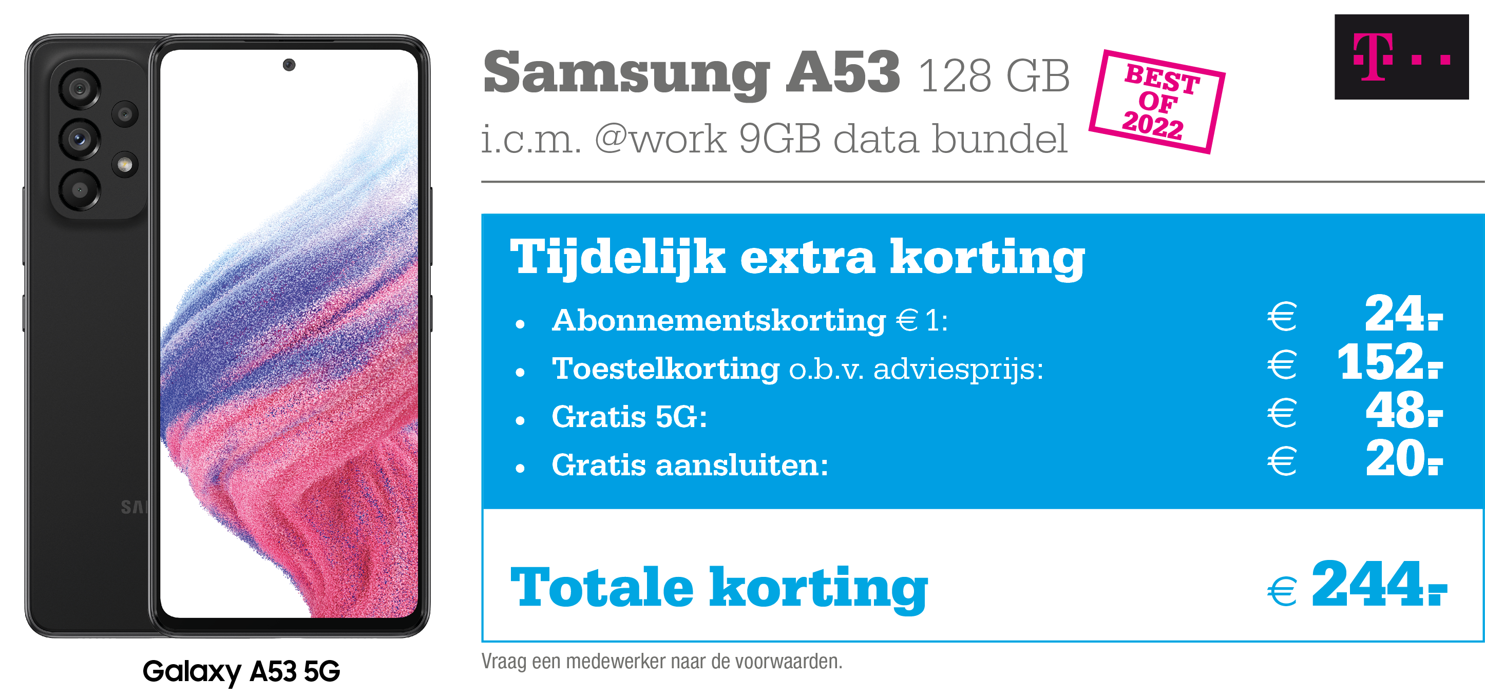 Kortingstabel Best of 2022 T-Mobile zakelijk