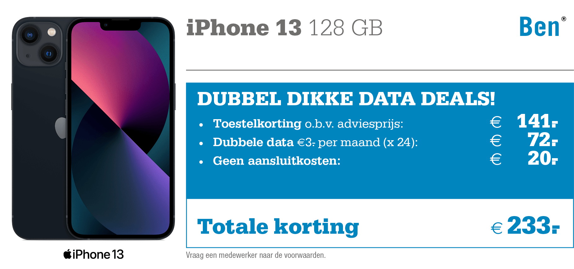 iPhone 13 aanbieding Ben korting