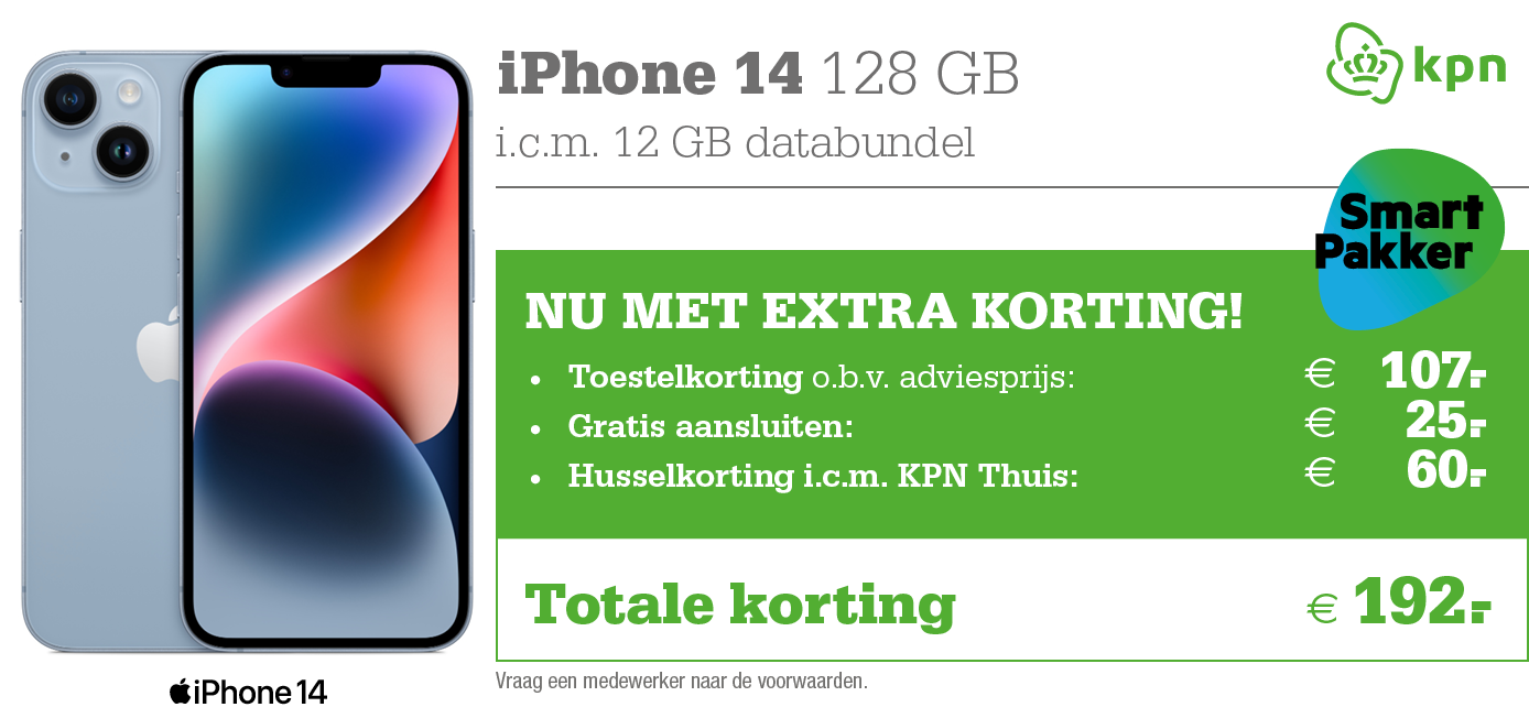 Kortingstabel KPN iPhone 14