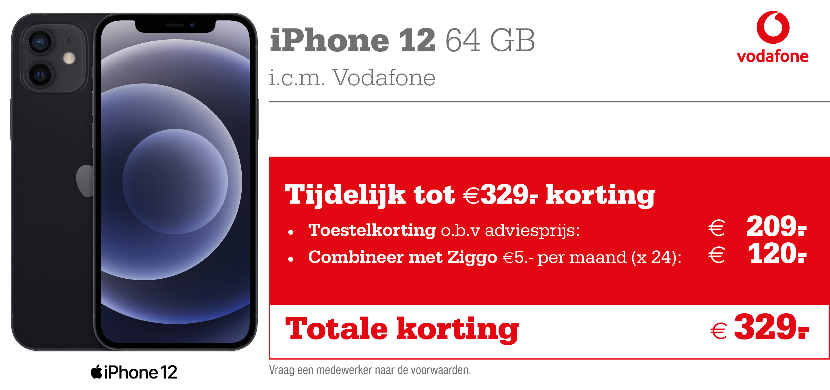 Vodafone iPhone 12 korting