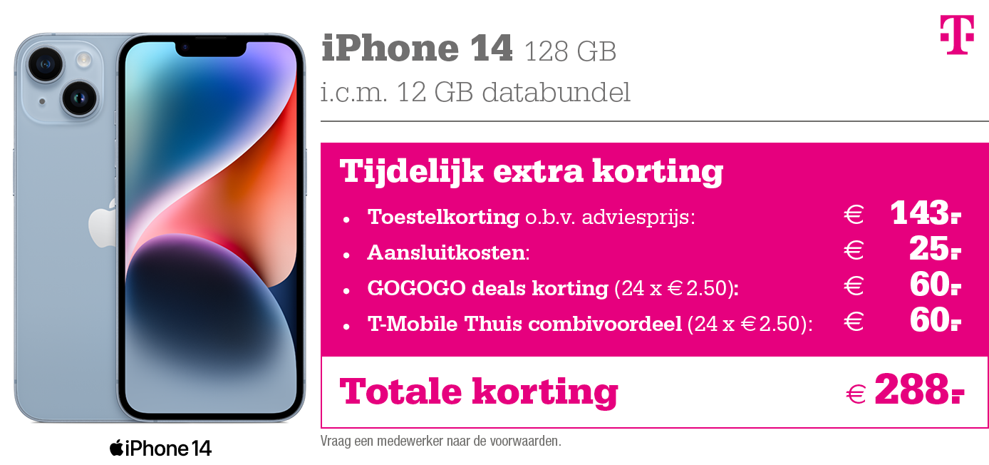 T-Mobile kortingstabel iPhone 14