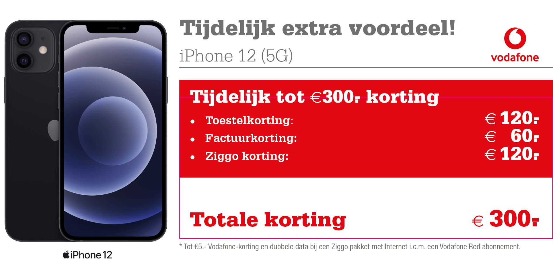 Vodafone iPhone 12 korting