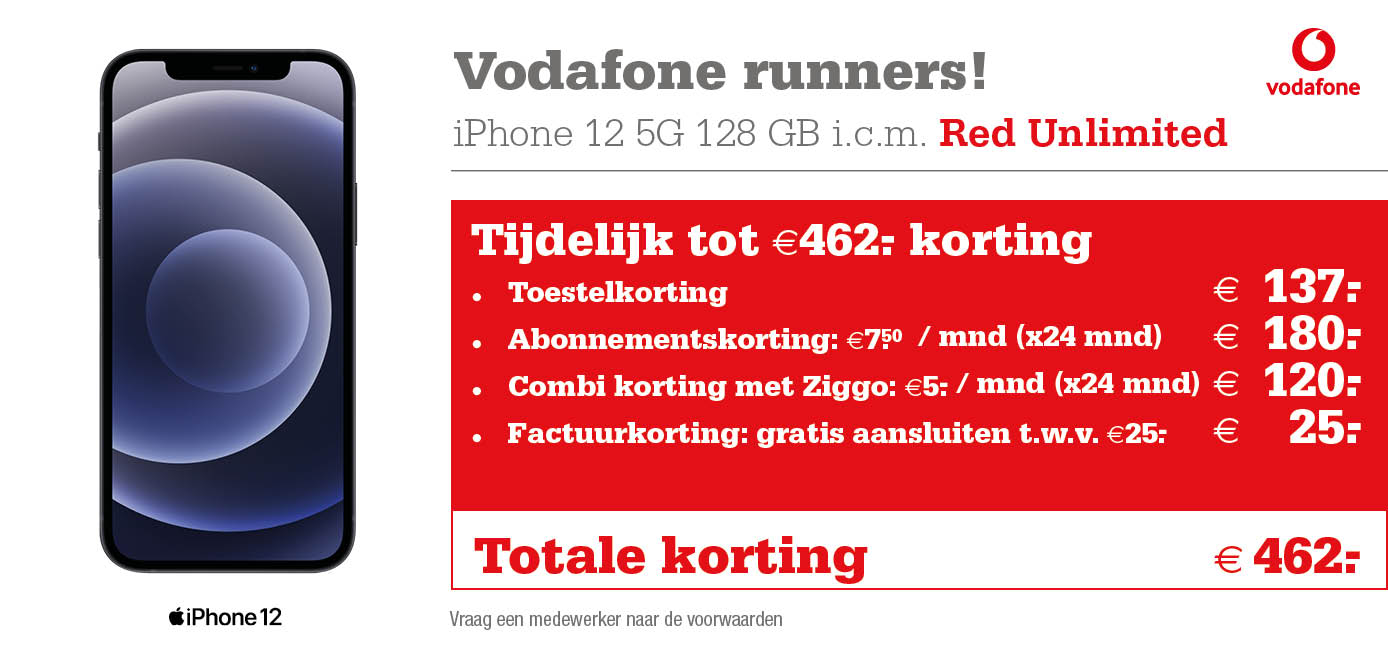 iPhone 12 kortingen vodafone 