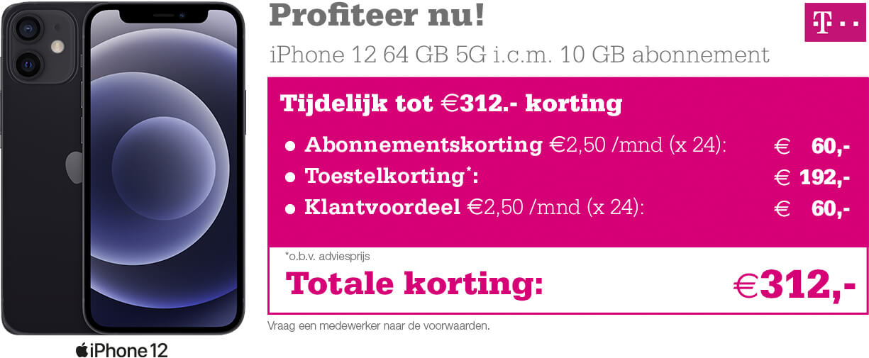 iPhone 12 korting T-Mobile Superlimited Superdeal