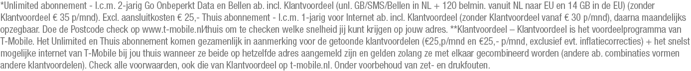 Nu bij Telecombinatie: T-Mobile UIT en THUIS