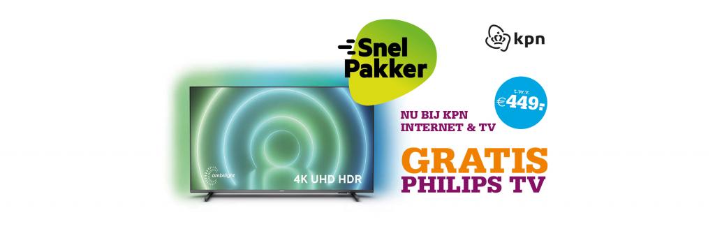 KPN internet met gratis Philips Smart TV SnelPakker