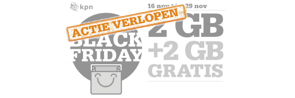 KPN Black Friday deal: nu 2 GB plus 2 GB gratis!