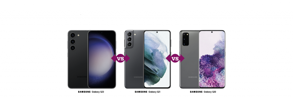 vergelijking Samsung S23 vs S21 vs S20