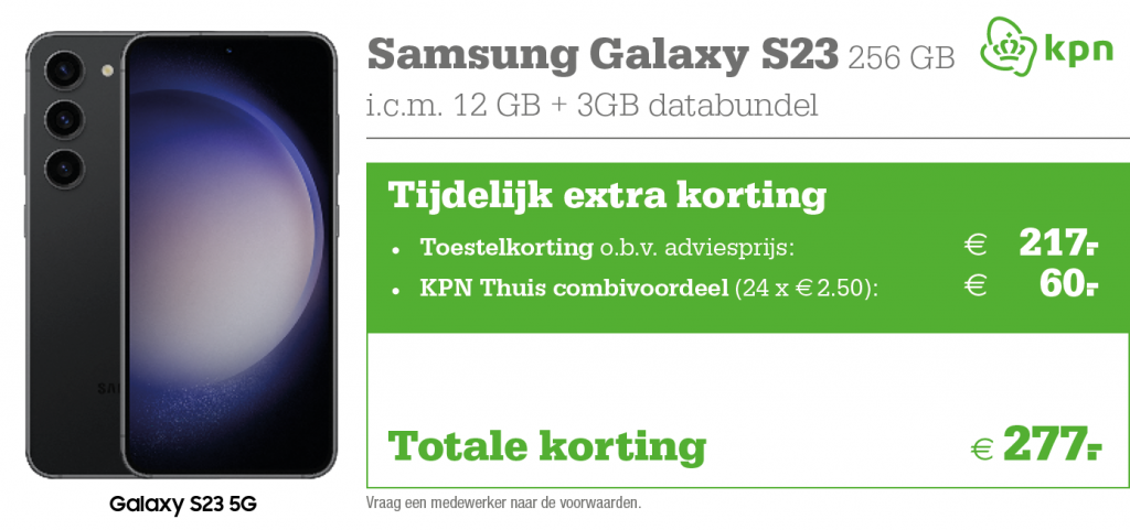 BEN Kortingstabel Samsung Galaxy S23