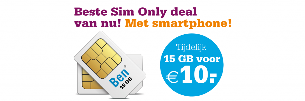 Actie BEN 15GB voor 10 euro