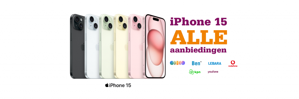 Alle iPhone 15 aanbiedingen met abonnement op een rij