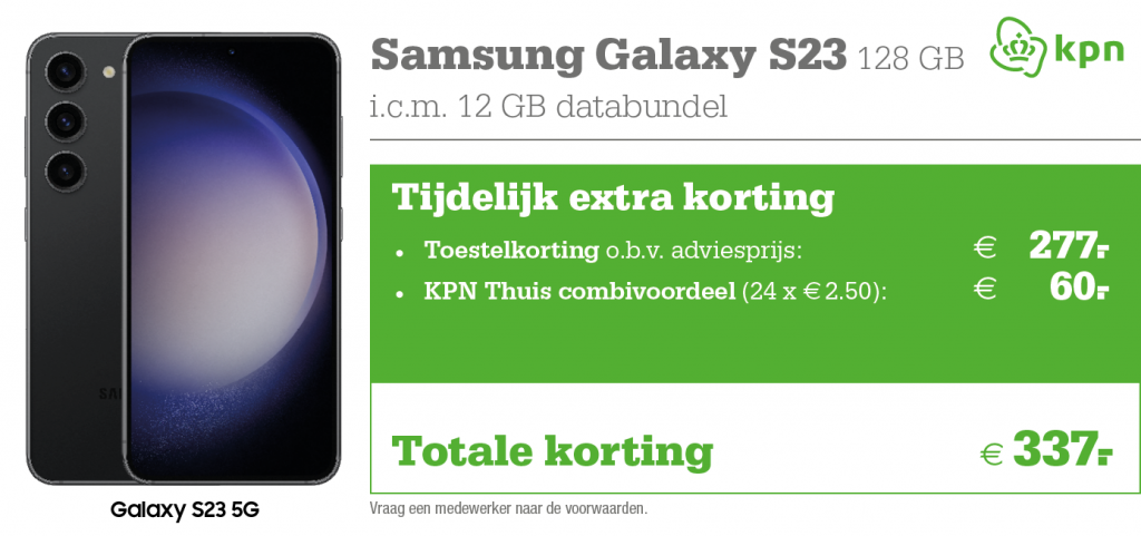 Kortingstabel S23 KPN