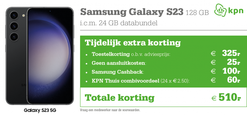 Kortingstabel S23 KPN