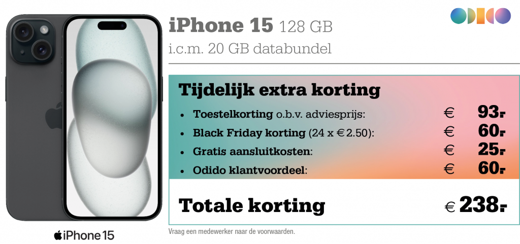 Kortingstabellen Iphone15