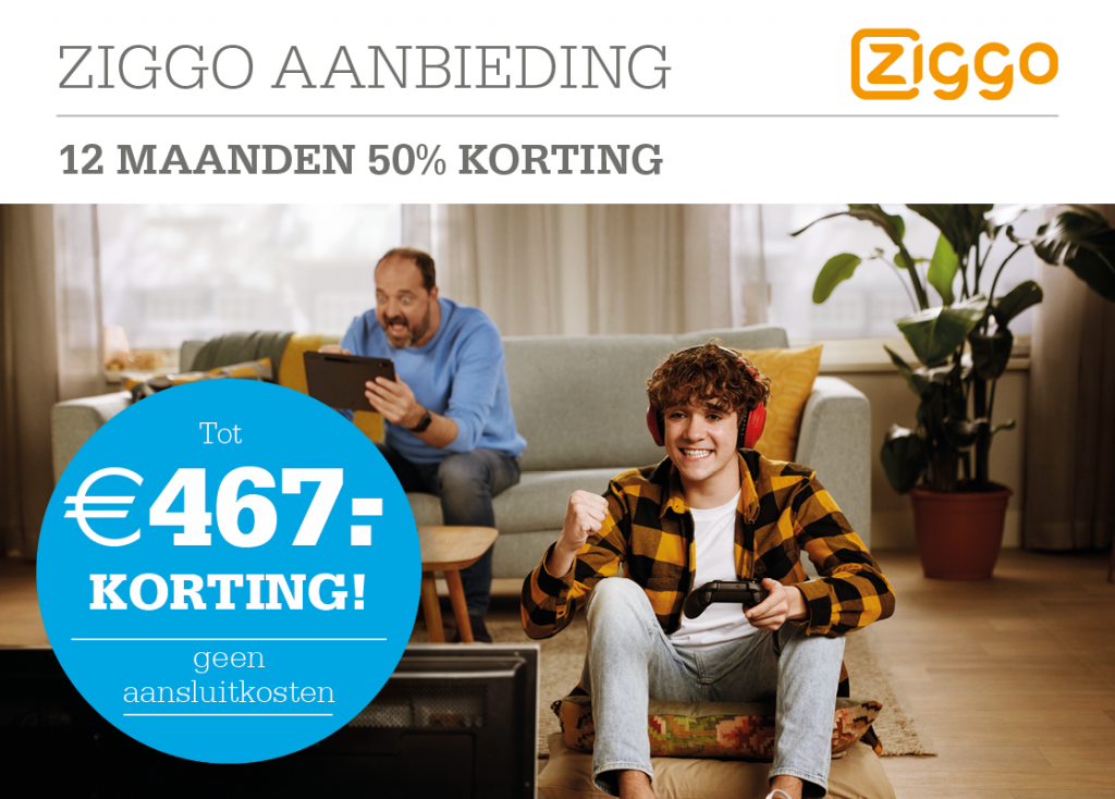 2023 - Ziggo actie 12 maanden korting