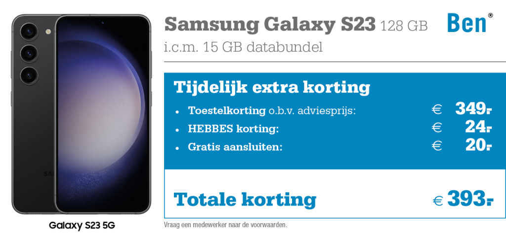 Samsung Galaxy S23 aanbieding Ben