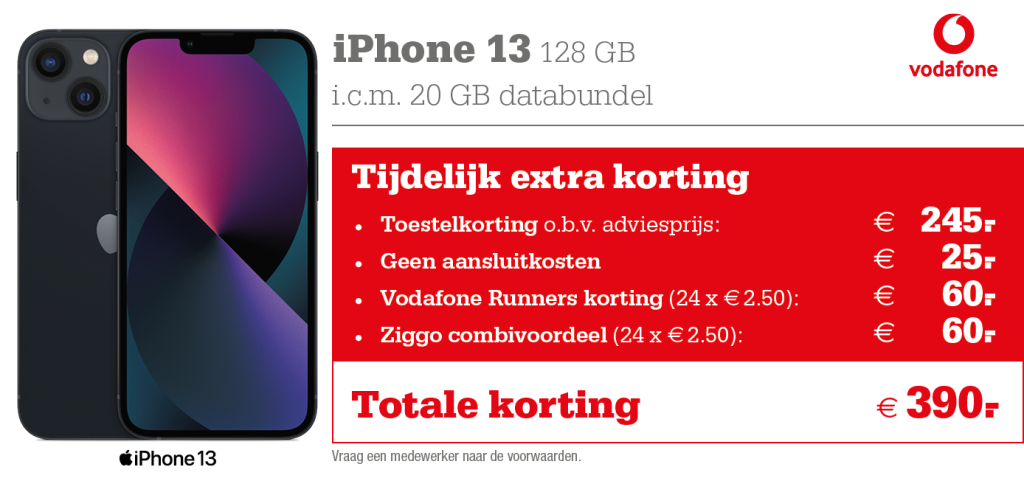 iPhone 13 aanbieding Vodafone Runners