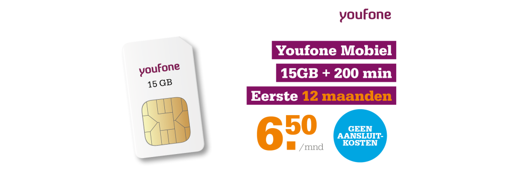De beste Youfone Sim Only en Internet & TV aanbiedingen