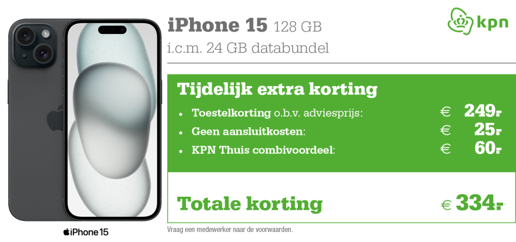 iPhone 15 aanbieding KPN