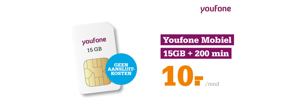 De beste Youfone Sim Only en Internet & TV aanbiedingen