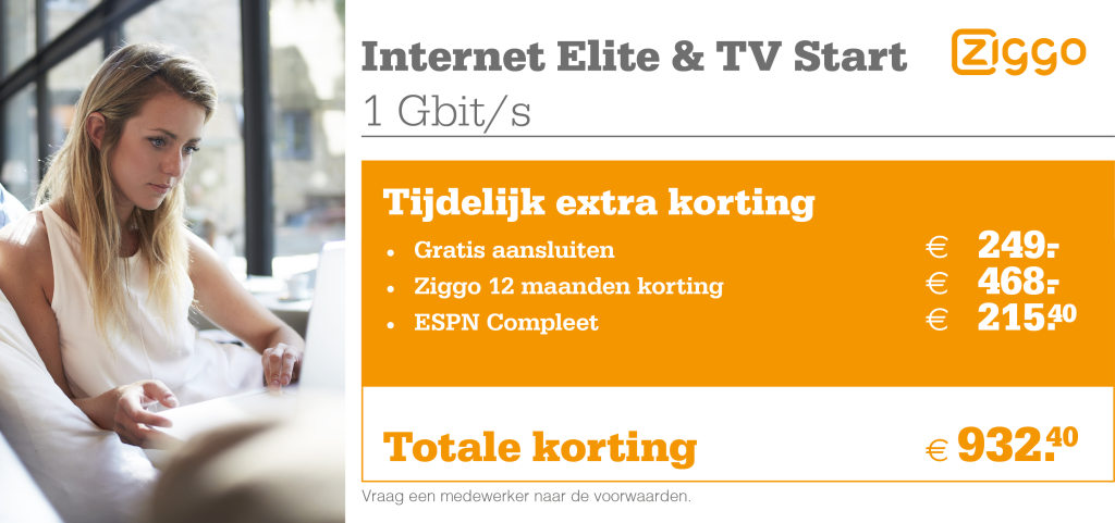 Ziggo Sprinters aanbieding Internet & TV