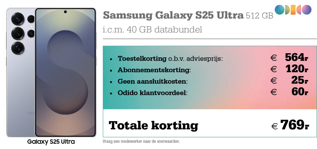 Kortingstabel S25 Ultra