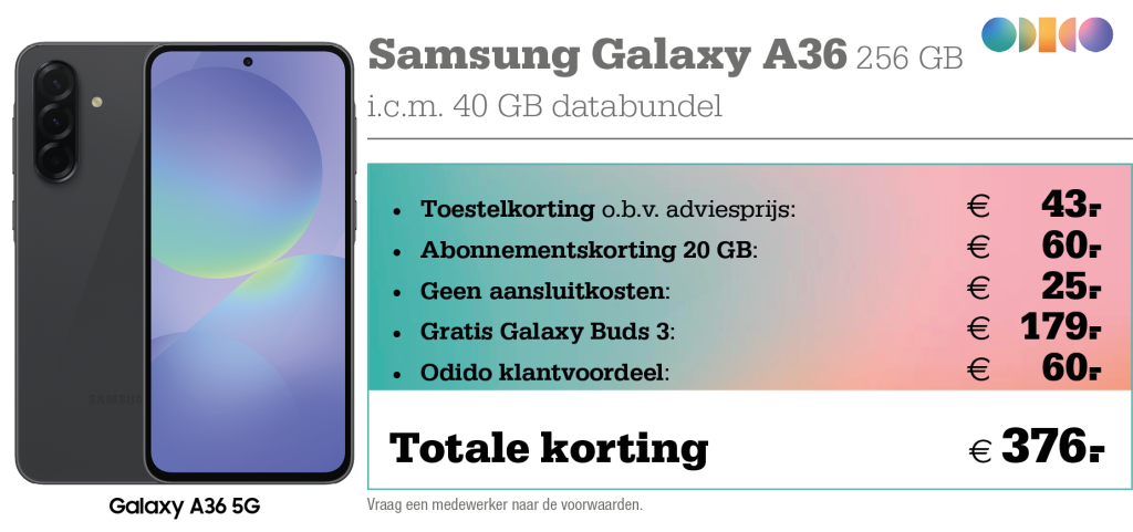 kortingstabel A36