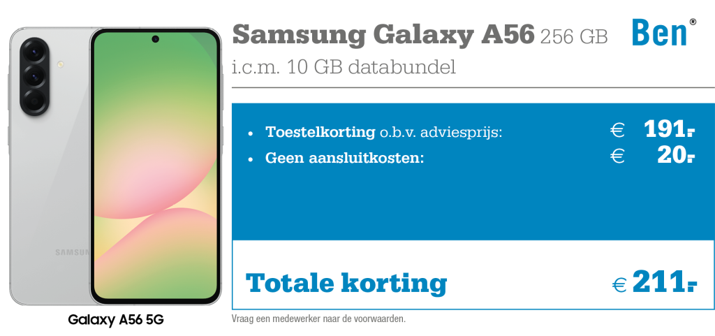 kortingstabel A56