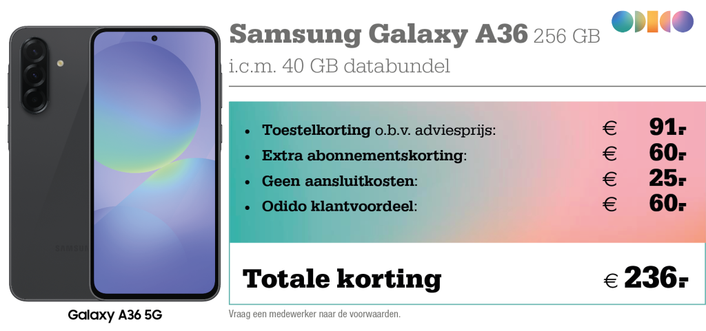 kortingstabel A36