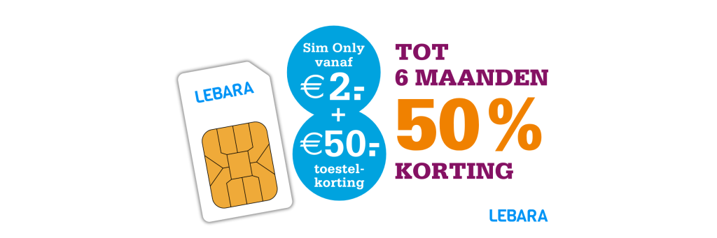 Lebara Mobiel Sim Only acties bij Telecombinatie
