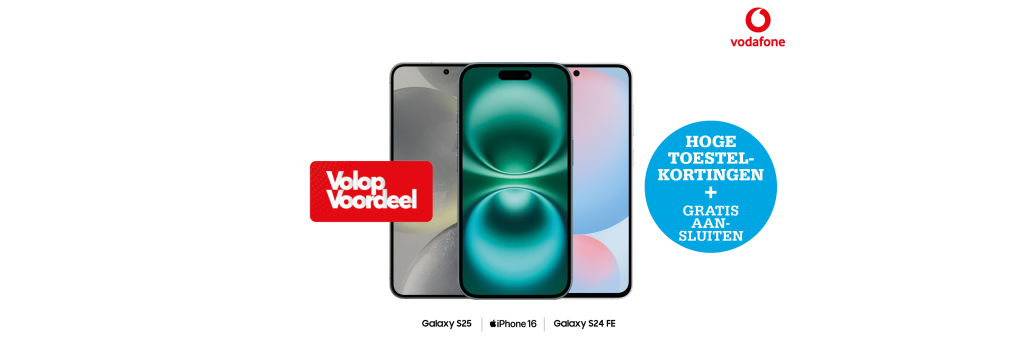 Vodafone Volop Voordeel weken op Sim Only en extra korting op Samsung en Apple toestellen