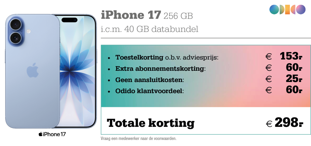 iPhone 17 aanbieding Odido