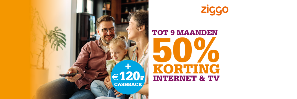 Ziggo aanbiedingen bij Telecombinatie met korting en extra cashback!