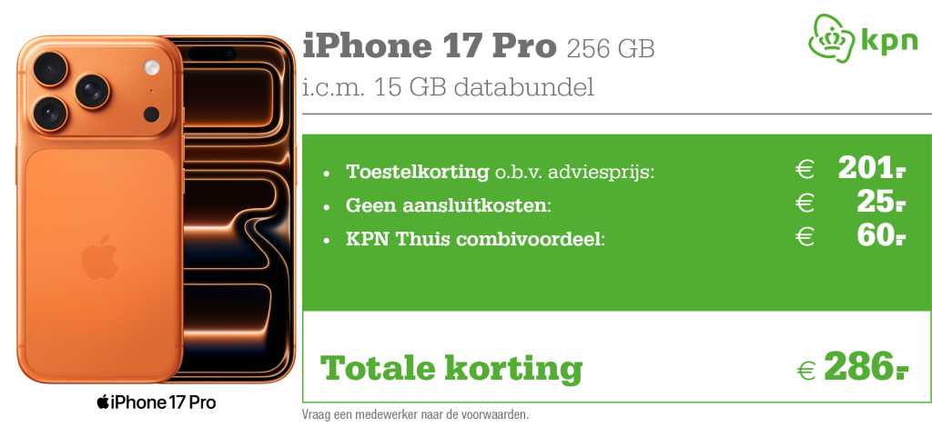 iPhone 17 Pro aanbieding KPN