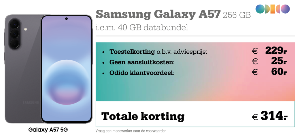 Samsung Galaxy A37 aanbieding Odido