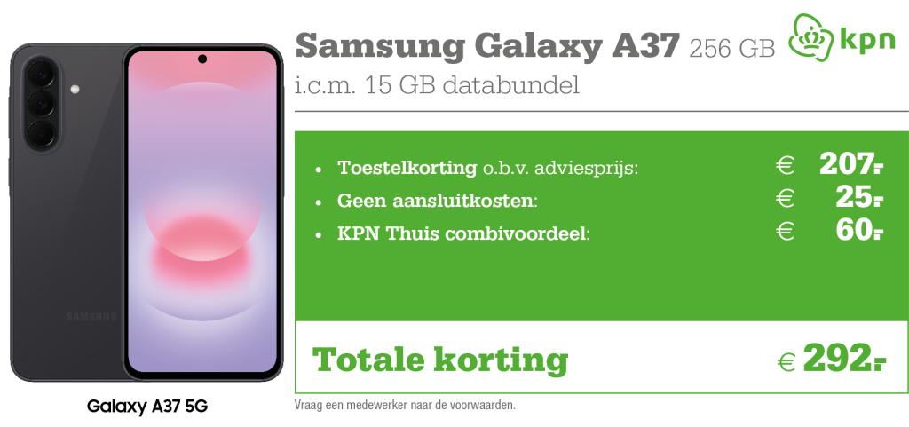 Samsung Galaxy A37 aanbieding KPN