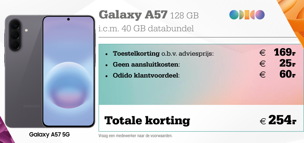 Samsung Galaxy A57 aanbieding Odido
