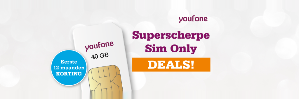 De beste Youfone Sim Only en Internet & TV aanbiedingen