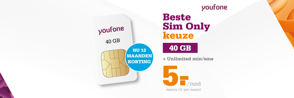De beste Youfone Sim Only en Internet & TV aanbiedingen